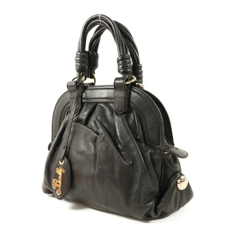 BALLY 牛皮皮革Handbag金扣手挽袋-2