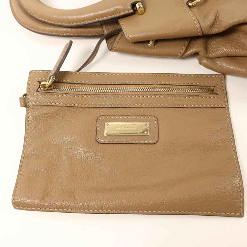 BALLY 牛皮皮革2 Way Shoulder Bag金扣手挽肩背兩用袋-9