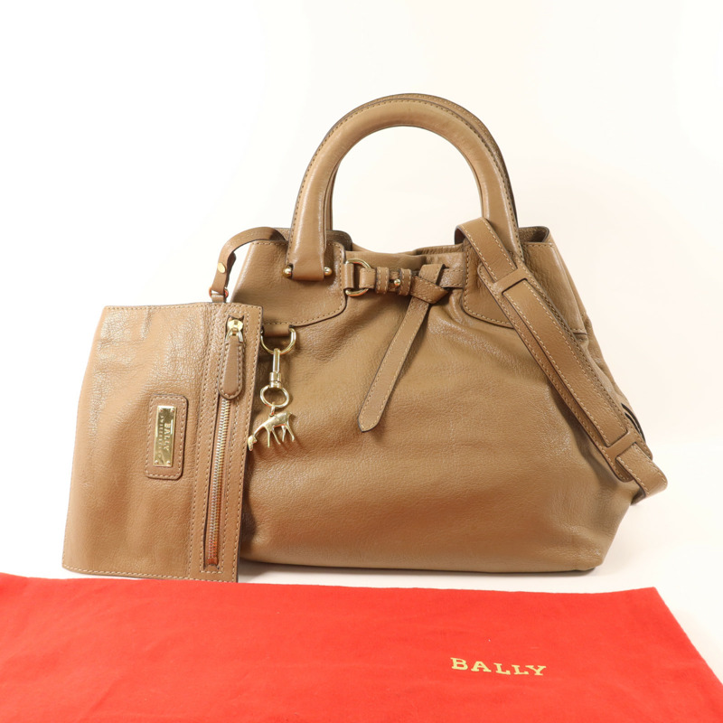 BALLY 牛皮皮革2 Way Shoulder Bag金扣手挽肩背兩用袋-23