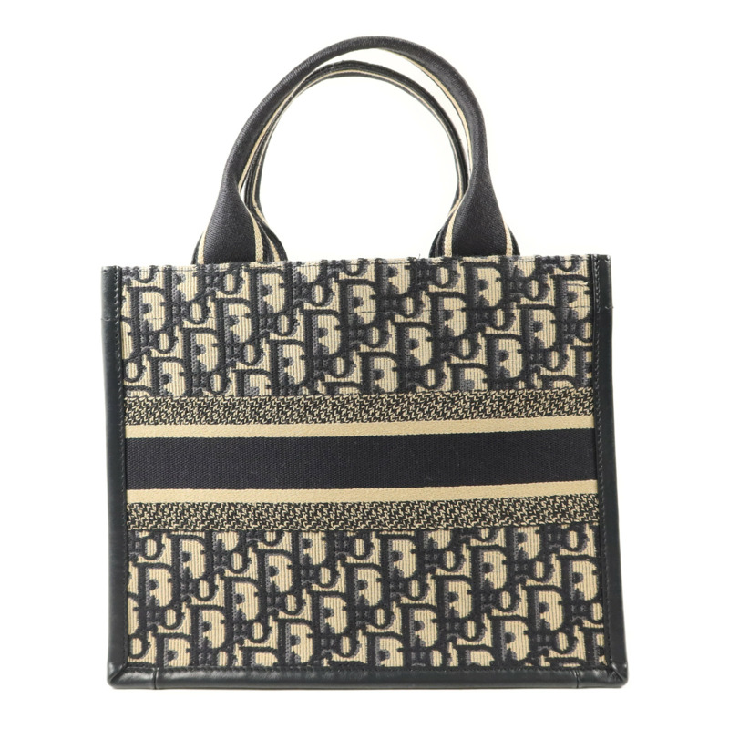 Dior 帆布/牛皮皮革Dior Book Tote Small金扣手挽肩背兩用袋-1