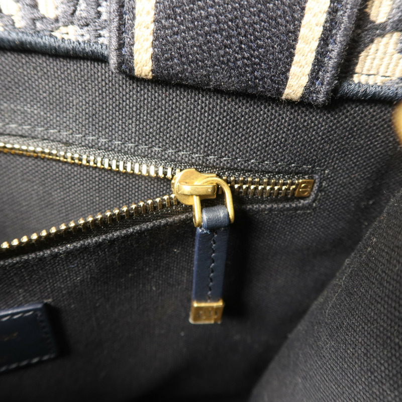 Dior 帆布/牛皮皮革Dior Book Tote Small金扣手挽肩背兩用袋-8