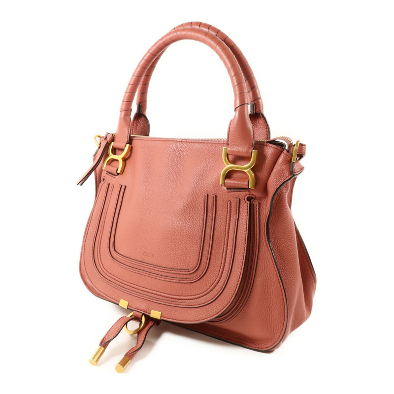 Chloe 牛皮皮革2 Way Shoulder Bag金扣手挽肩背兩用袋-2