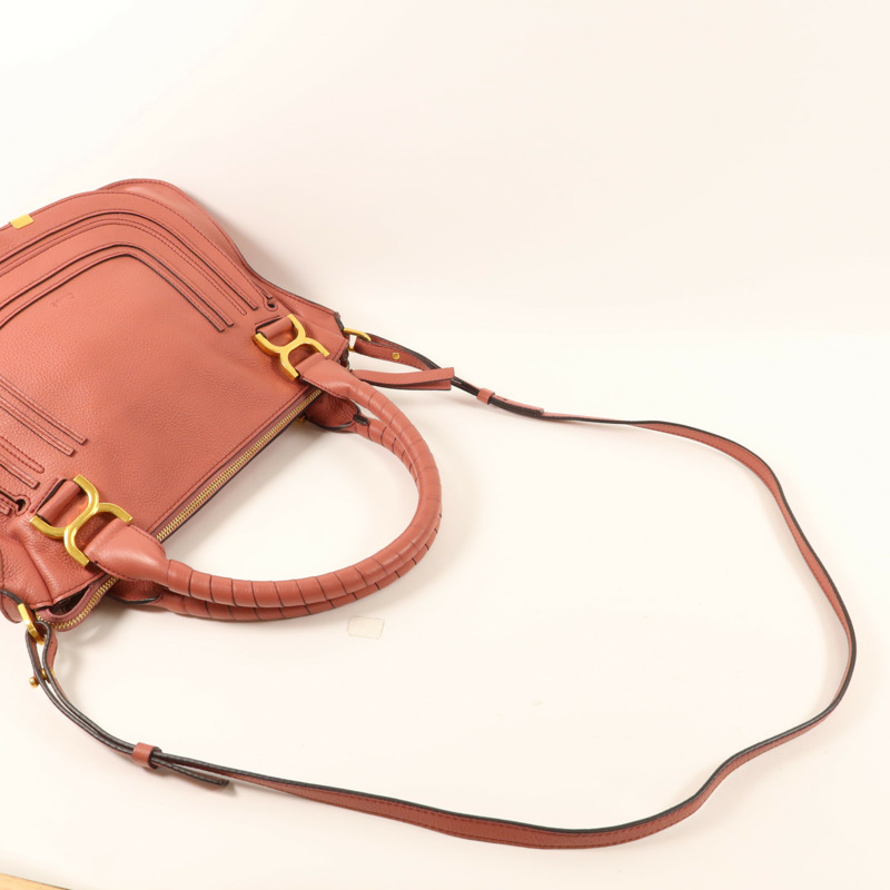 Chloe 牛皮皮革2 Way Shoulder Bag金扣手挽肩背兩用袋-4