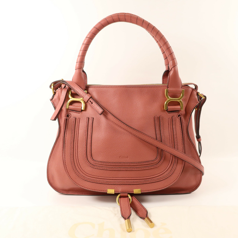 Chloe 牛皮皮革2 Way Shoulder Bag金扣手挽肩背兩用袋-19