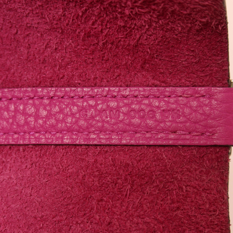 HERMES Clemence皮革Picotin MM銀扣手挽袋Magnolia-7