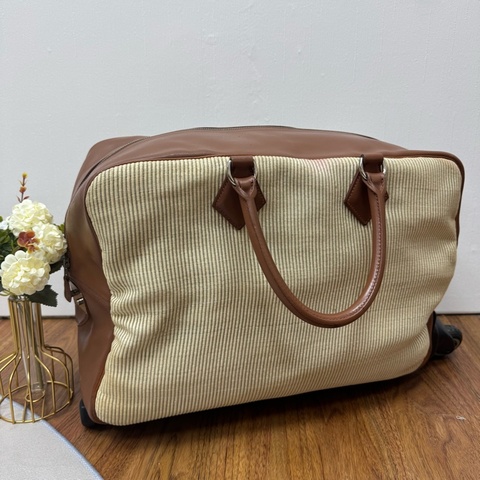 Hermès 棕色拼接旅行箱包 vintage 二手 中古