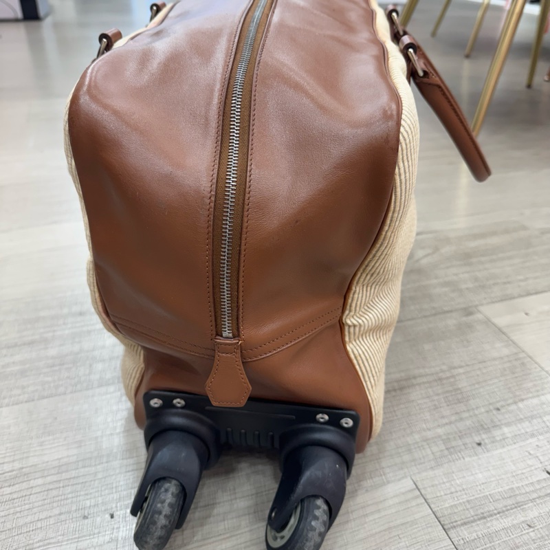 Hermès 棕色拼接旅行箱包 vintage 二手 中古-6