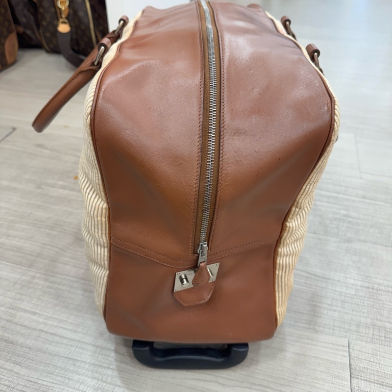 Hermès 棕色拼接旅行箱包 vintage 二手 中古-8