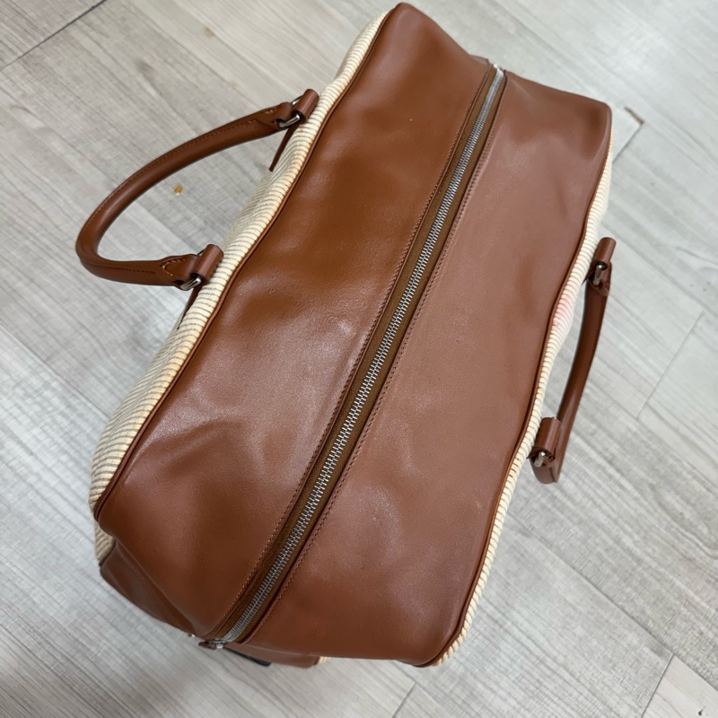 Hermès 棕色拼接旅行箱包 vintage 二手 中古-9