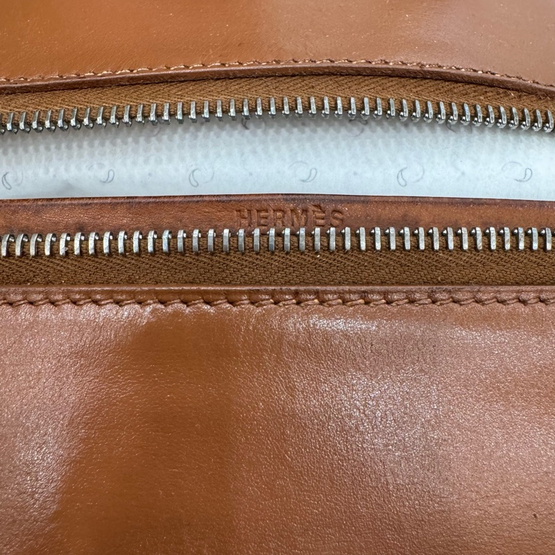 Hermès 棕色拼接旅行箱包 vintage 二手 中古-13