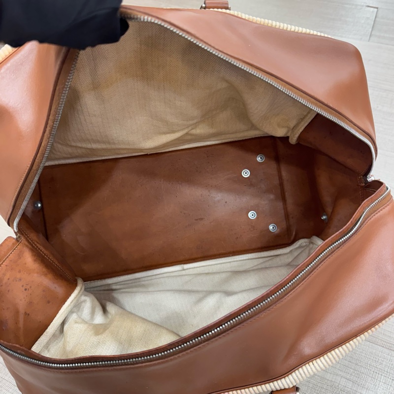 Hermès 棕色拼接旅行箱包 vintage 二手 中古-14