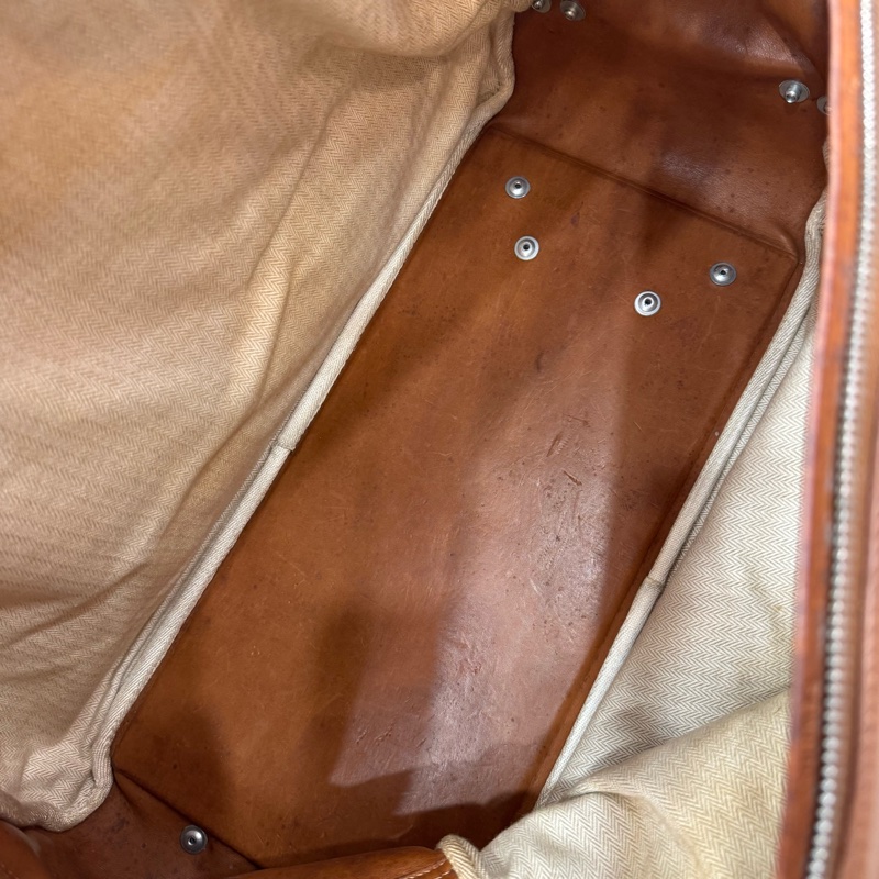 Hermès 棕色拼接旅行箱包 vintage 二手 中古-16