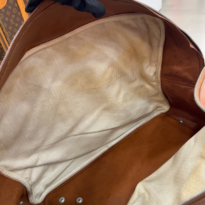 Hermès 棕色拼接旅行箱包 vintage 二手 中古-17