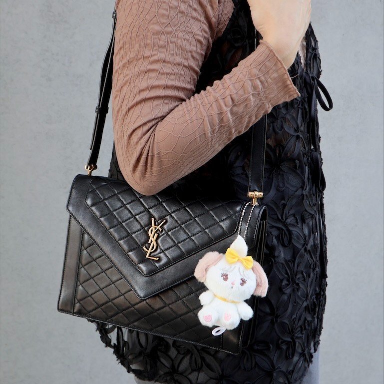 𝐘𝐒𝐋黑金小羊皮菱格紋𝐆𝐀𝐁𝐘 𝐬𝐭𝐚𝐜𝐡𝐞𝐥-0