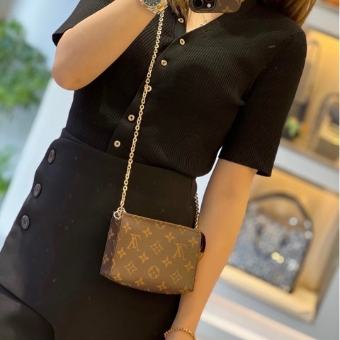 LV M47546 15老花洗漱包鏈條包🏅