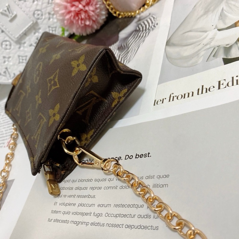 LV M47546 15老花洗漱包鏈條包🏅-6