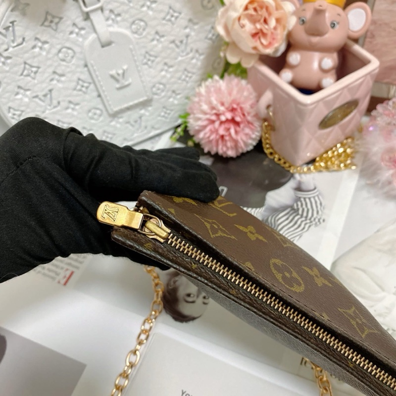 LV M47546 15老花洗漱包鏈條包🏅-8