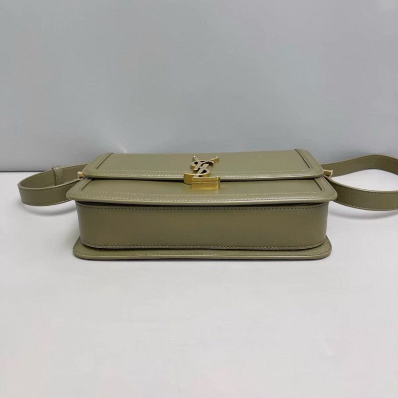 YSL聖羅蘭Solferino box中號軍綠色豆腐包-3