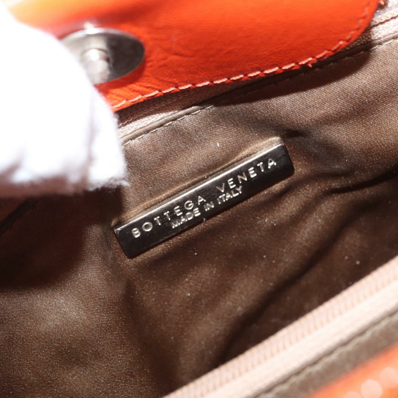 【日本直送】BOTTEGA VENETA 拉菲草編織兩用手提包 橙色 銀色 正品 169811-18
