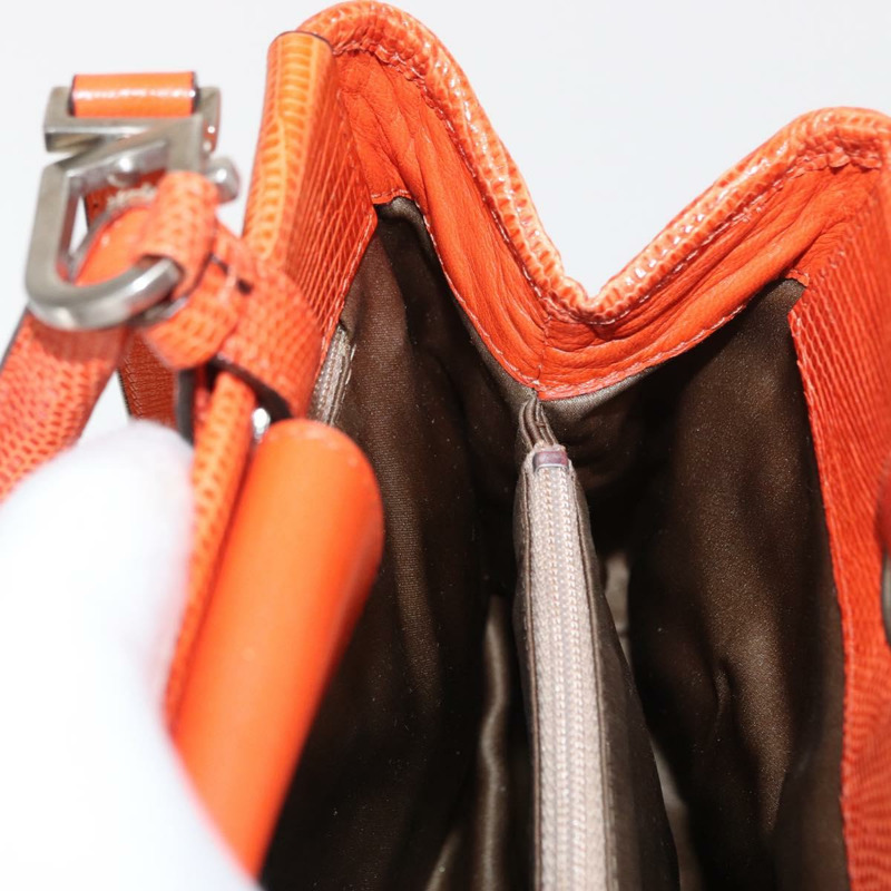 【日本直送】BOTTEGA VENETA 拉菲草編織兩用手提包 橙色 銀色 正品 169811-19