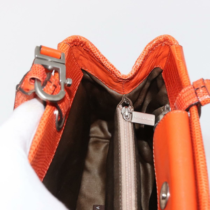 【日本直送】BOTTEGA VENETA 拉菲草編織兩用手提包 橙色 銀色 正品 169811-20