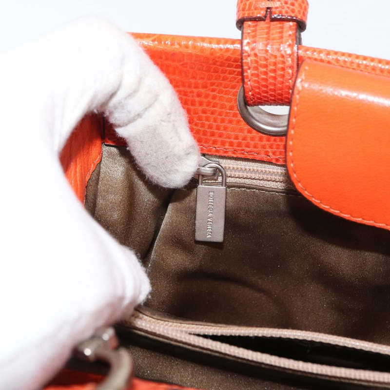 【日本直送】BOTTEGA VENETA 拉菲草編織兩用手提包 橙色 銀色 正品 169811-23