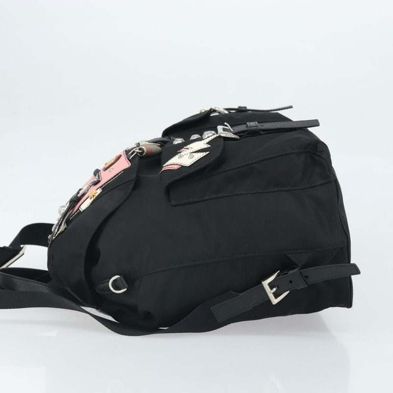 【日本直送】PRADA Robot 雙肩包 尼龍材質 黑色 銀色 正品 169726SAV-3