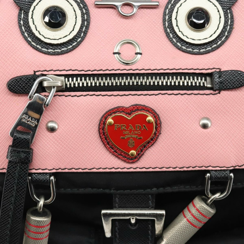 【日本直送】PRADA Robot 雙肩包 尼龍材質 黑色 銀色 正品 169726SAV-19