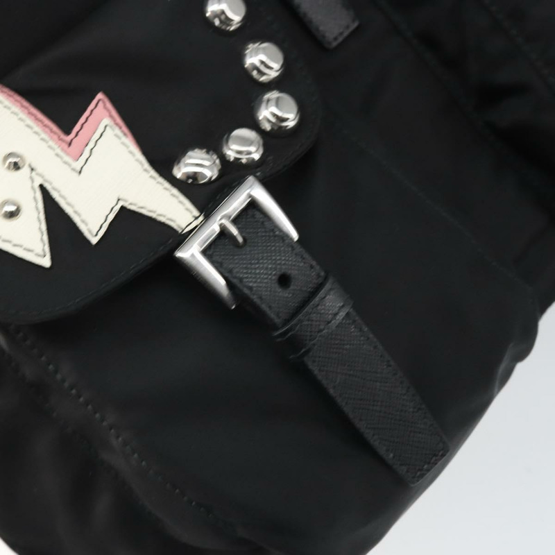 【日本直送】PRADA Robot 雙肩包 尼龍材質 黑色 銀色 正品 169726SAV-31
