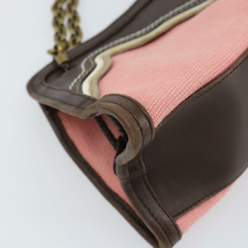 【日本直送】BOTTEGA VENETA 鏈條手提包 帆布 奧特萊斯 粉金 169980 正品 169795V-14
