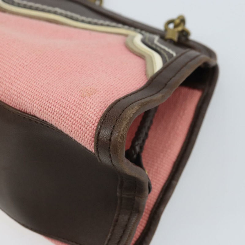 【日本直送】BOTTEGA VENETA 鏈條手提包 帆布 奧特萊斯 粉金 169980 正品 169795V-15