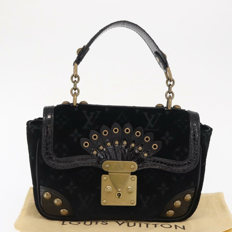 【日本直送】路易威登 Monogram Velours Irvine 手提包 黑色 M92733 LV 正品 168356SAV-11