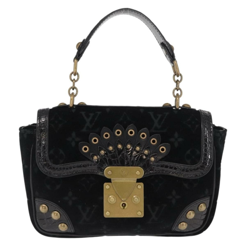 【日本直送】路易威登 Monogram Velours Irvine 手提包 黑色 M92733 LV 正品 168356SAV-12