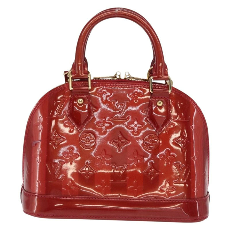 【日本直送】路易威登 Vernis Rayure Alma BB 包 2way Pomme D'amour M91593 LV 正品 171554A-1