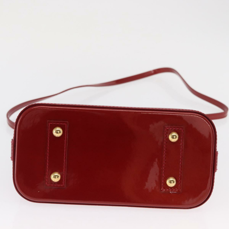 【日本直送】路易威登 Vernis Rayure Alma BB 包 2way Pomme D'amour M91593 LV 正品 171554A-4