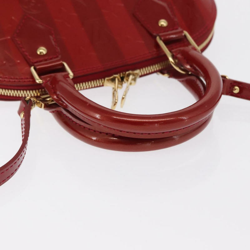 【日本直送】路易威登 Vernis Rayure Alma BB 包 2way Pomme D'amour M91593 LV 正品 171554A-6