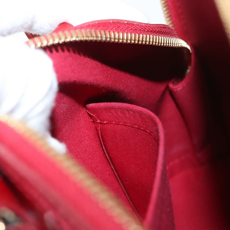 【日本直送】路易威登 Vernis Rayure Alma BB 包 2way Pomme D'amour M91593 LV 正品 171554A-11