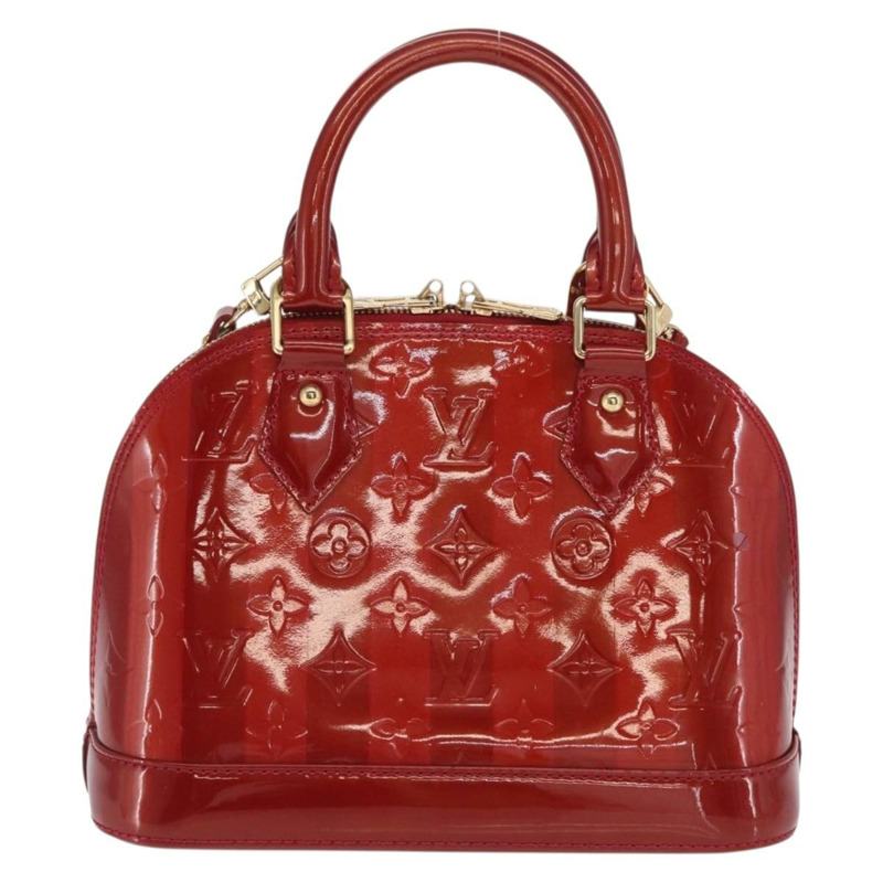 【日本直送】路易威登 Vernis Rayure Alma BB 包 2way Pomme D'amour M91593 LV 正品 171554A-12