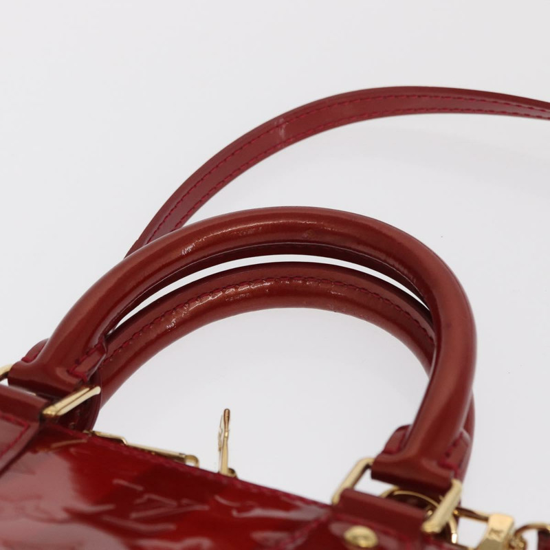 【日本直送】路易威登 Vernis Rayure Alma BB 包 2way Pomme D'amour M91593 LV 正品 171554A-13