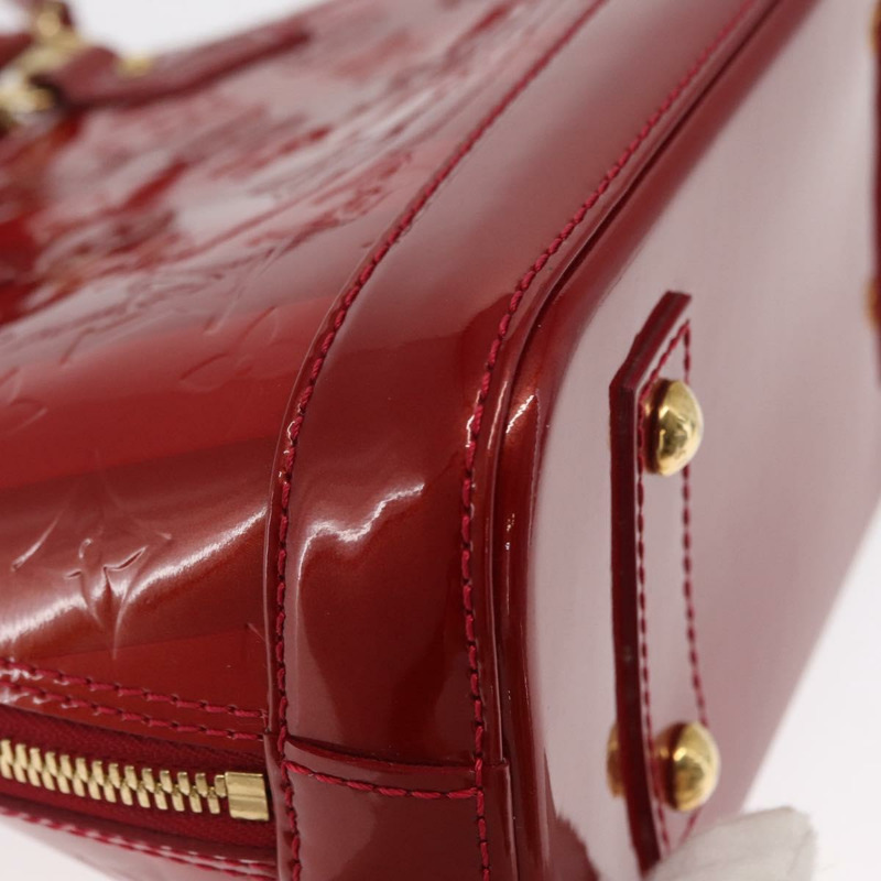 【日本直送】路易威登 Vernis Rayure Alma BB 包 2way Pomme D'amour M91593 LV 正品 171554A-15