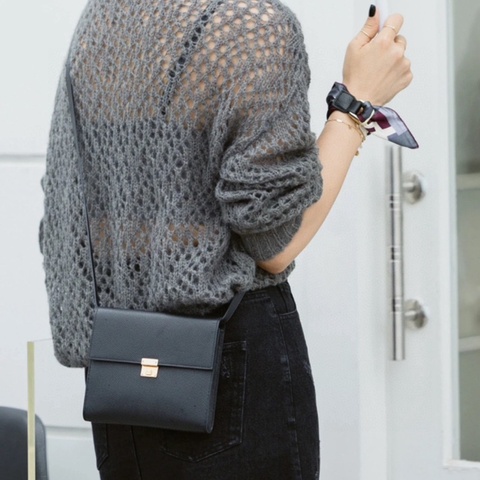 Hermes clic16 黑色 銀扣 ep皮 16*14*2  全新閒置配件塵袋