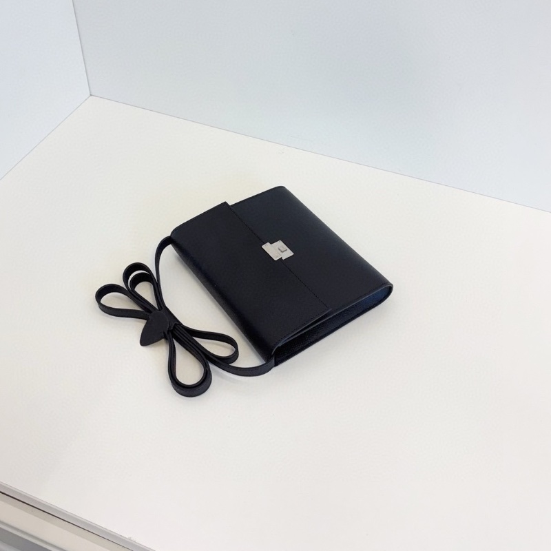 Hermes clic16 黑色 銀扣 ep皮 16*14*2 全新閒置配件塵袋-5