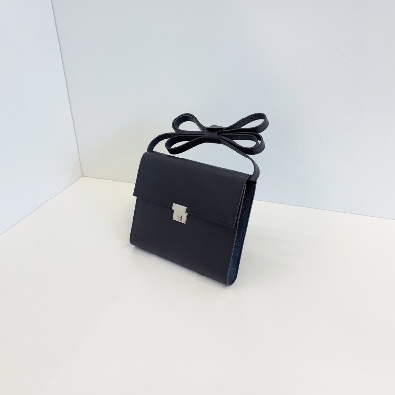 Hermes clic16 黑色 銀扣 ep皮 16*14*2 全新閒置配件塵袋-7