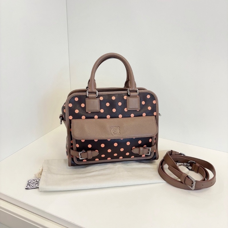 Loewe 限量波點款2ways波士頓 小方包 25*20*13 98新配件塵袋肩帶-1