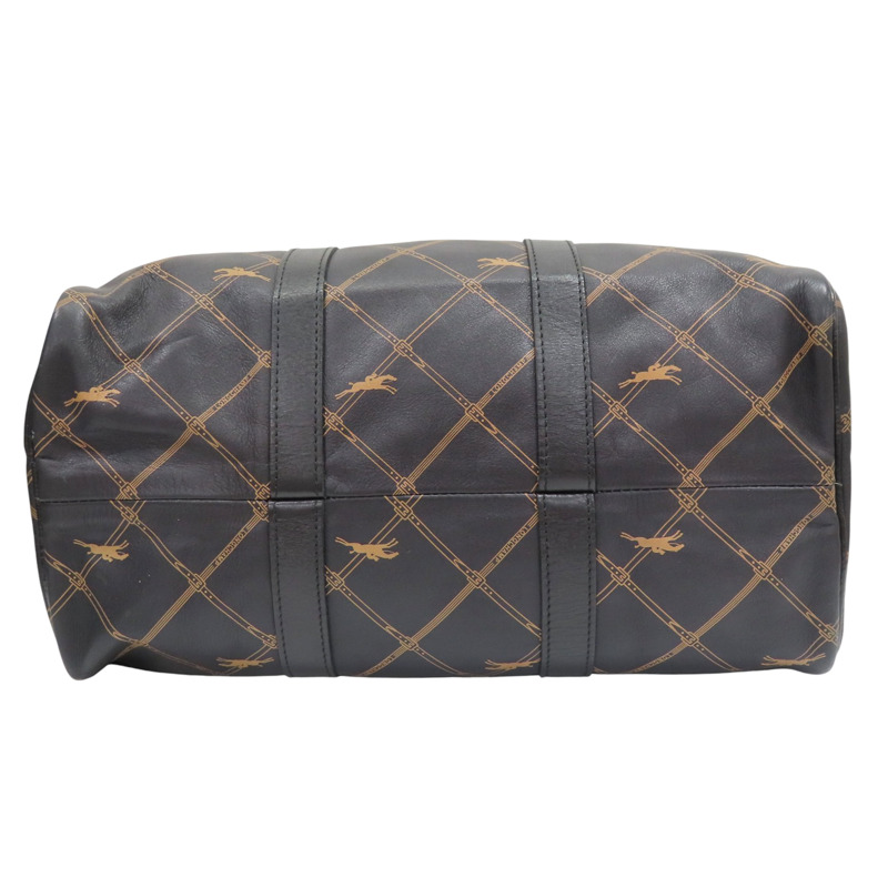 黑色 牛皮 Vintage 波士頓包 兩用包【Longchamp 瓏驤】-3