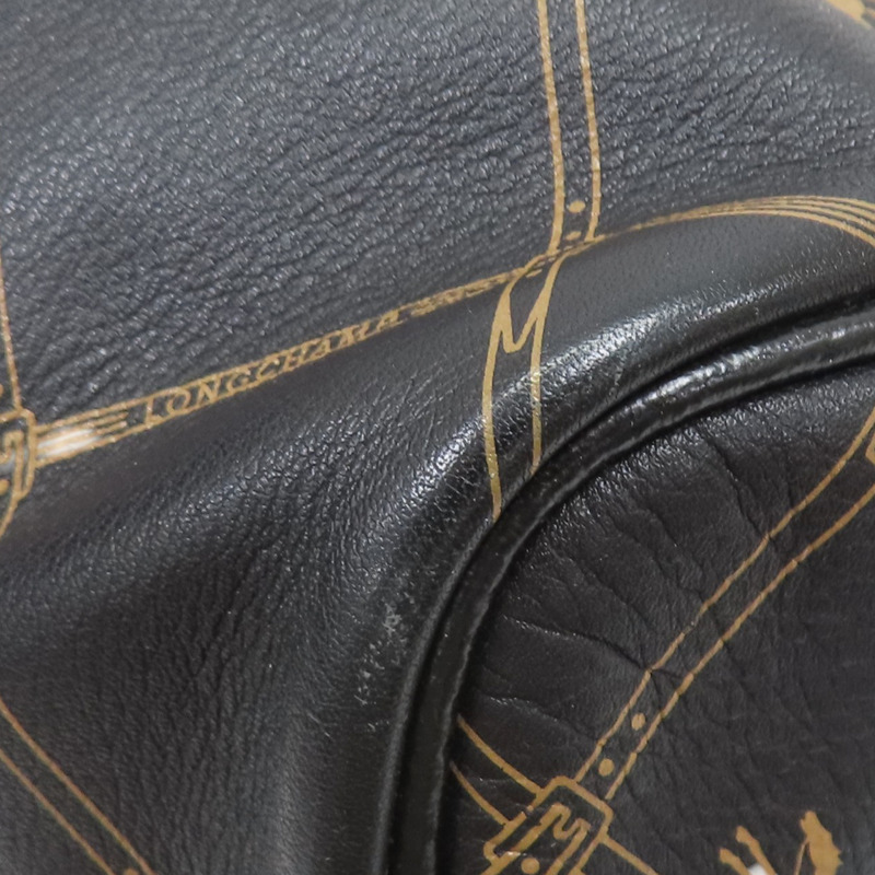 黑色 牛皮 Vintage 波士頓包 兩用包【Longchamp 瓏驤】-11