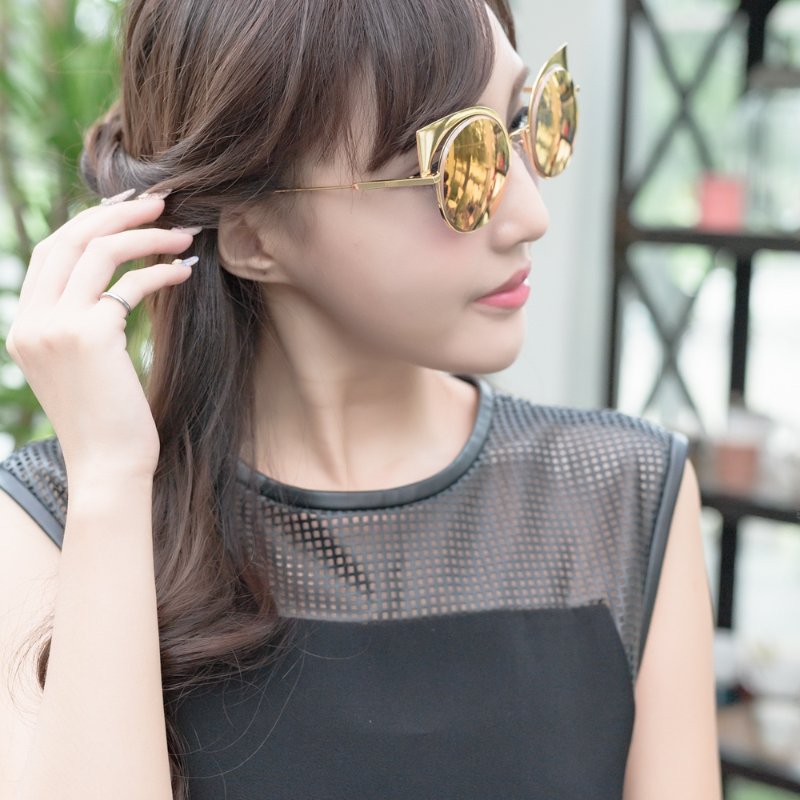 FENDI太陽眼鏡 (金色)-5