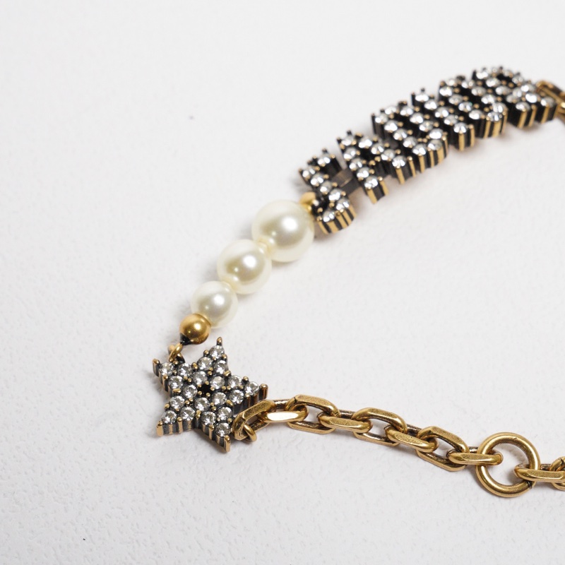 Dior 珍珠水鑽手鏈-3