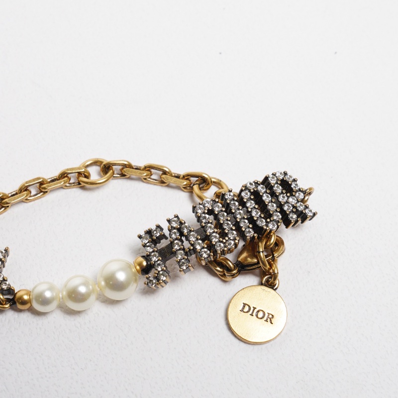 Dior 珍珠水鑽手鏈-4