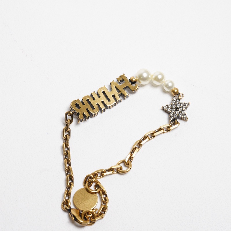 Dior 珍珠水鑽手鏈-5